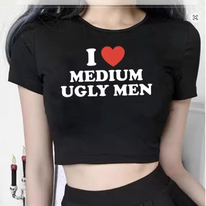 European and American Style T-shirt Summer New Letter Street Trend Short Slim Women's Clothing Wholesale
