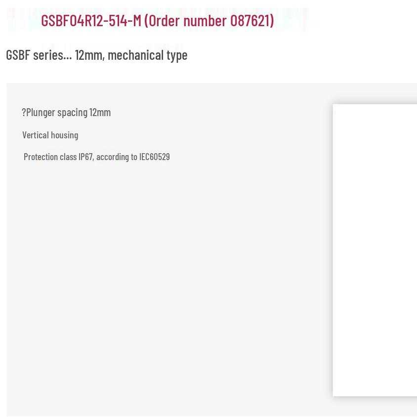 Anshneng GSBF04R12-514-M Limit Switch, Germany, Order No. 087621, In Stock