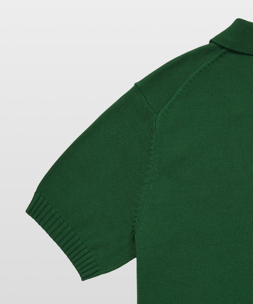 MANNERGRAM 100% Soft Cotton 3-Ply Polo Short Sleeve Knit Green