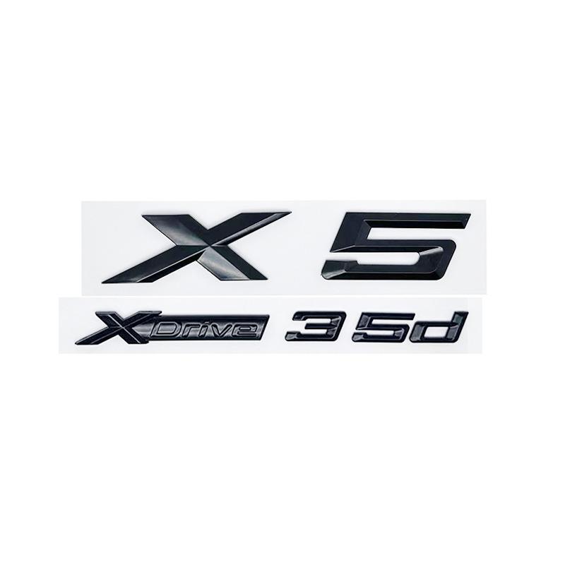3D ABS Adhesive Black Letter Badges for Trunk Emblem suitable for BMW X5 E53 E70 F15 G05 models XDrive28i 30i d 35i 40i 48i 50i