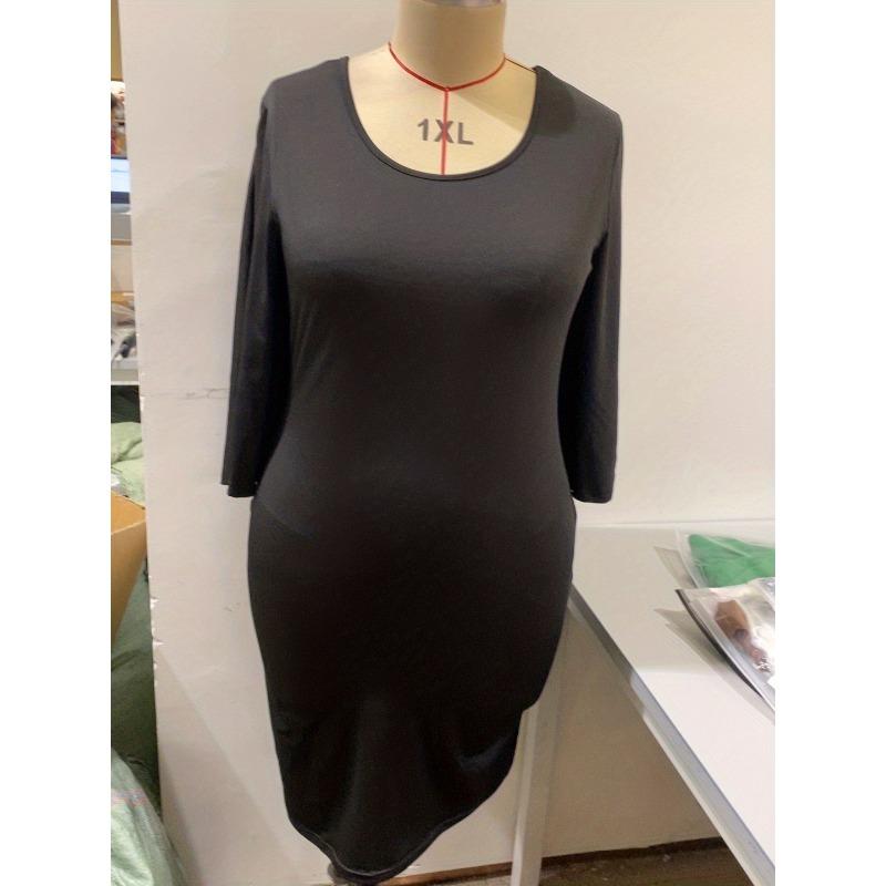 Women's Plus Size Fashion Bat Cloak Sexy Hollow Backless Trumpet Sleeve Bag Hip Dress