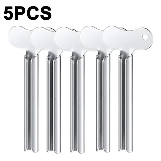 5/1PCS Bathroom Metal Toothpaste Squeezer Stainless Steel Tube Squeezer Universal Key Roller for Tube Creams Paint Squeezer Tool