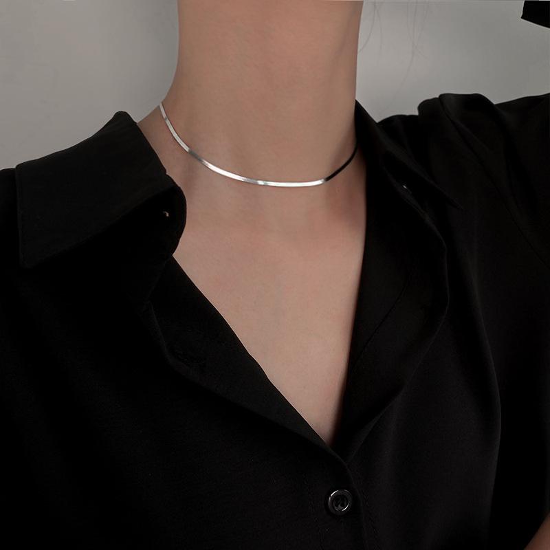 Collana Retro Osso di Serpente Coreana & Giapponese: Catena Clavicola da Donna Chic e Trendy Gioielli di Moda