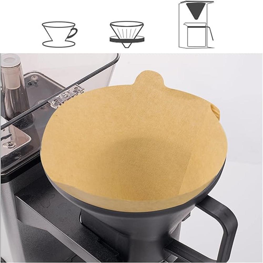 100PCS Coffee Filter Paper V-Shaped Wood Pulp Drip Paper Cone Coffee Strainer Bag Espresso Tea Infuser Accessories