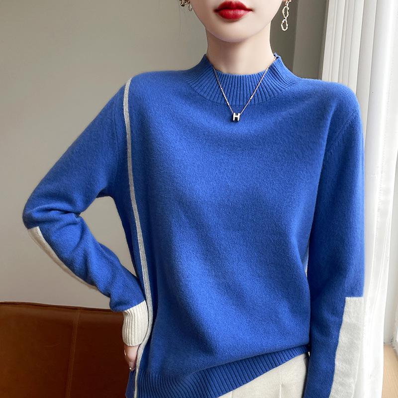 2024 Women's Autumn-Winter Slim Fit Wool Turtleneck Long Sleeve Sweater Top