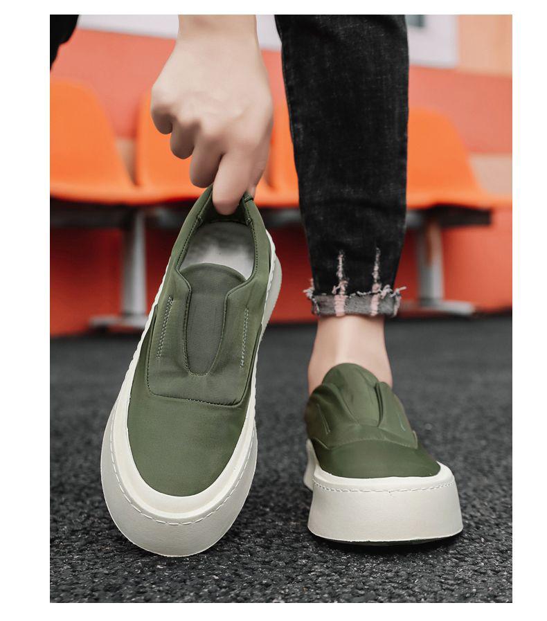2025 Summer Men's Non-Slip Breathable Canvas Sneakers with Thick Sole