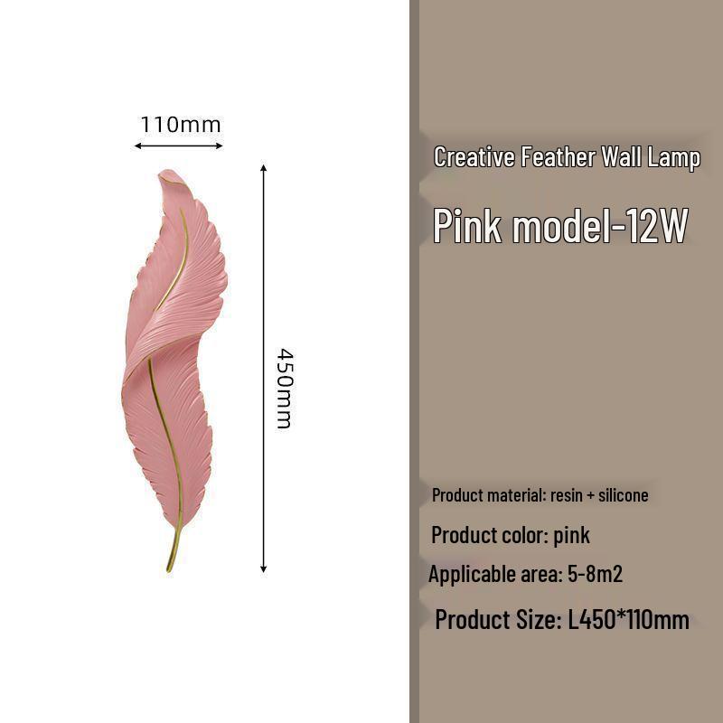 Luxury Creative Feather Wall Lamp for Living Room, Bedroom, and Bedside