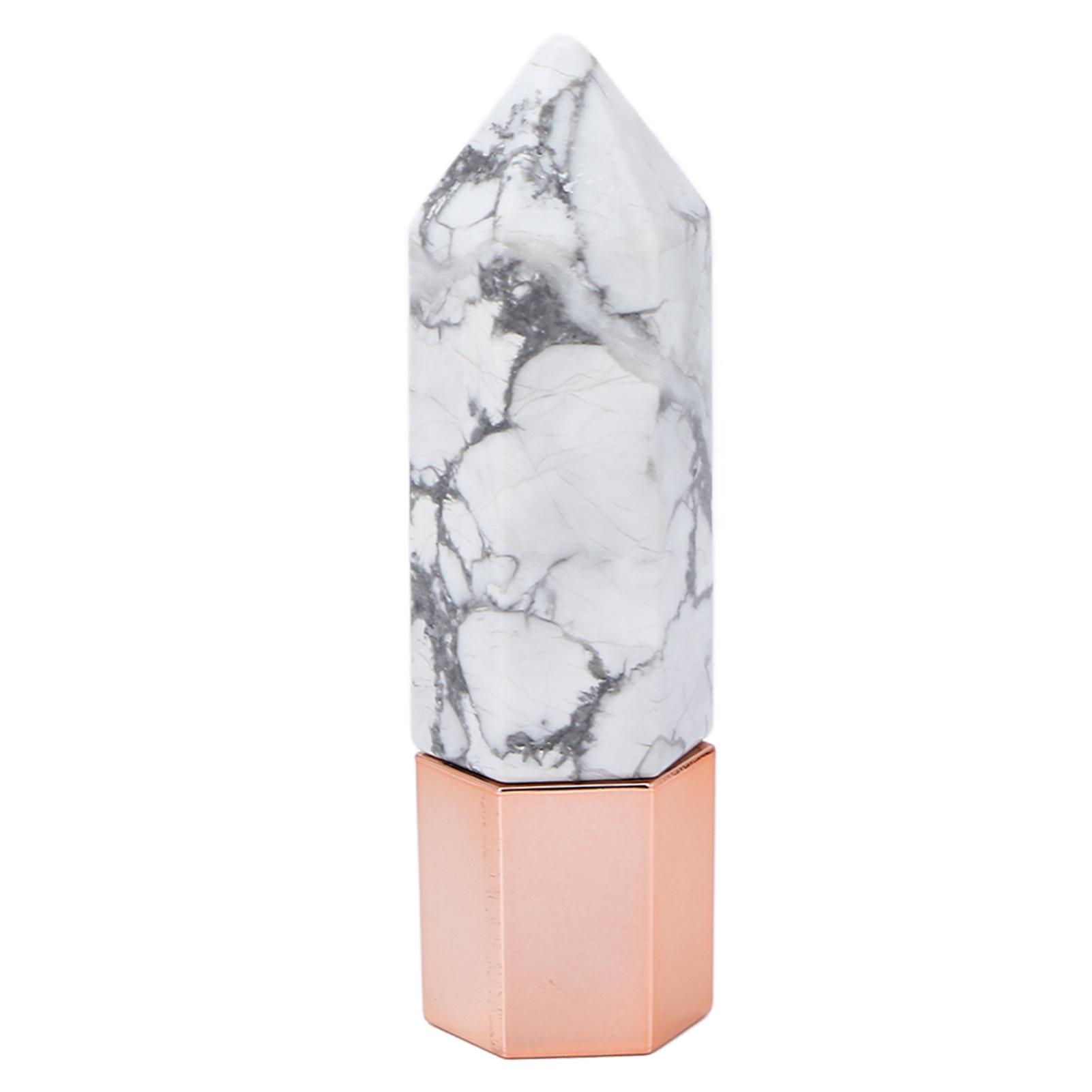 

Ролик для массажа лица в форме шестигранной призмы, флакон для эфирного масла, скребок, массаж, уход за кожей лица белый