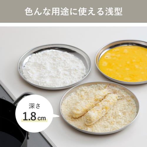 Shimomura Kihan Round Food Preparation Trays, 3-Piece Set, Made in Japan, 16cm, Dishwasher Safe, Individually Divided, Ideal for Cooking and Outdoors,