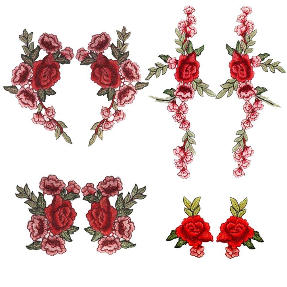 Floral Embroidery Flower Patch Multicolor Sew on Patch Fashion Elegant Sewing Accessories