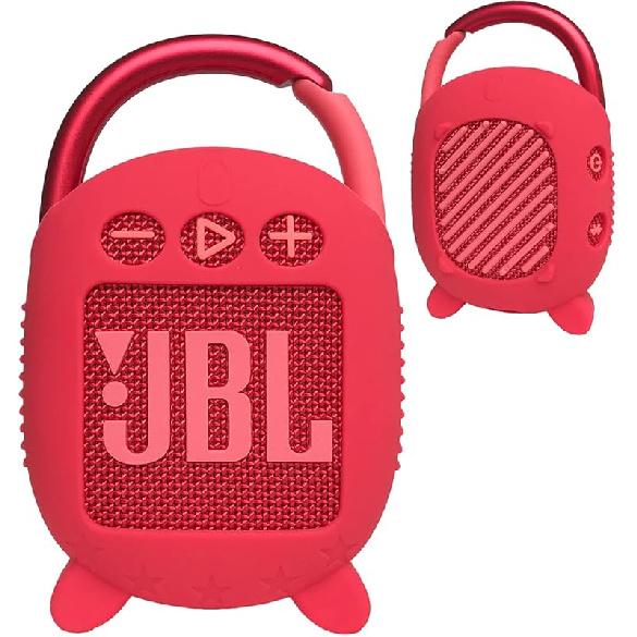JCHPINE Silicone Cover Case for JBL Clip 4 Portable Bluetooth Speaker, Protective Carrying Case for JBL Clip 4 Portable Bluetooth Speaker Stand Up