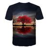 Summer Mountains and Rivers Graphic T Shirts For Men Fashion Natural Scenery Pattern T Shirt Handsome Casual 3D Print T-shirt