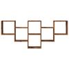 Wall Shelf Vintage Wood Look 159 x 18 x 66 cm Engineered Wood