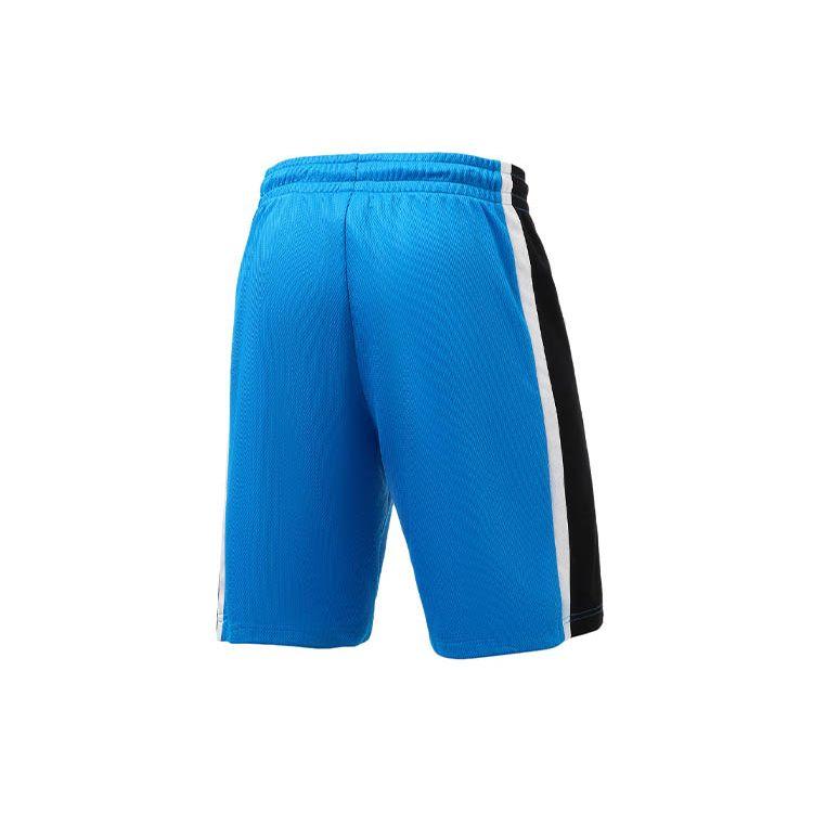 Li Ning Sports Basketball Series Loose Knit Sports Shorts Men Shorts Blue AAPR351-4