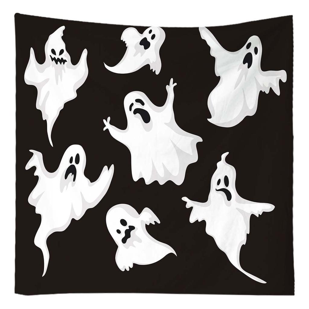 Home decoration halloween ghost print tapestry wall hanging European and American ins halloween decoration 230x180cm tapiz