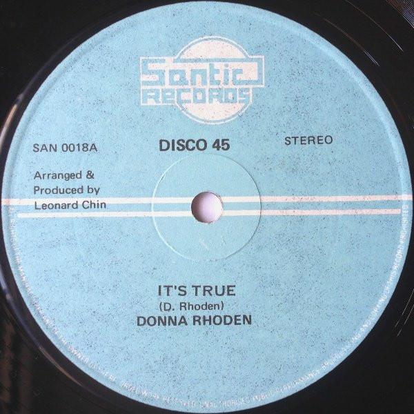 

12inch Record DONNA RHODEN Its True SAN0018 Santic Records 1981 UK Reggae Ska Dub Used