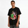 Couple Christmas Elf Print Top Festive Vibe Loose Casual Long Sleeve T-Shirt Pure cotton T-shirt