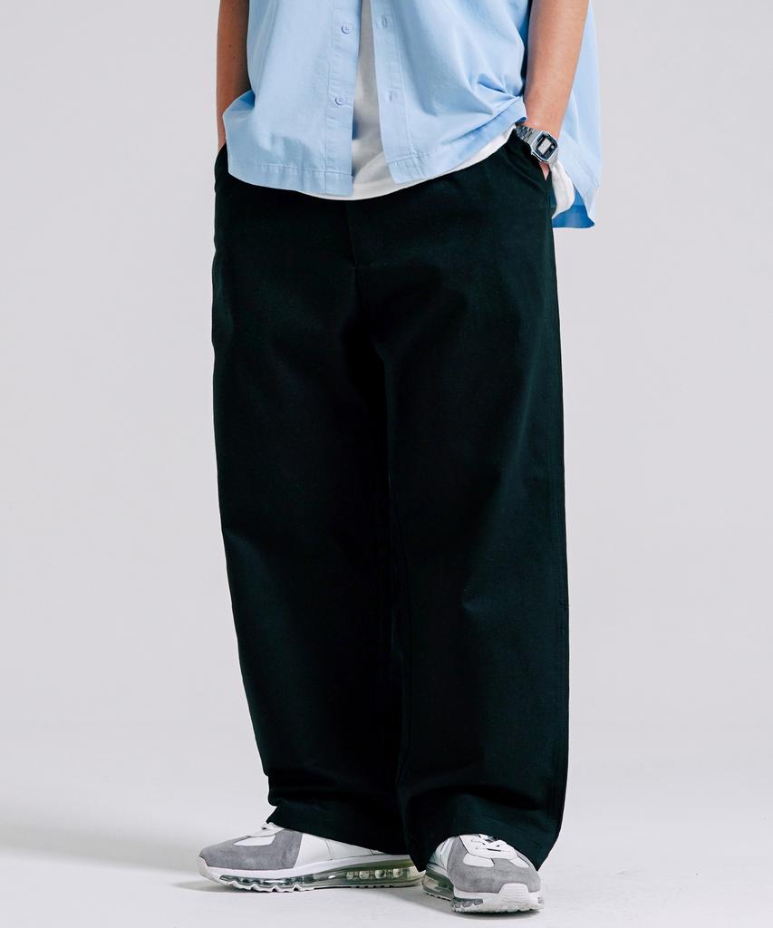 JEMUT Sandy Wide Work Pants 6-Piece Set Black Solp2517