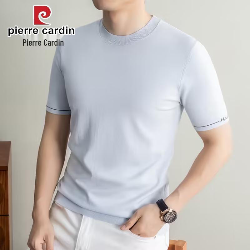 Pierre Cardin Men's Mulberry Silk Blend Short Sleeve T-Shirt