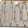 French Ethnic Style Color Stone Beaded Fashion Retro Style Easiest for Match Sense Necklace Clavicle Necklace for Women