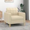 VidaXL Armchair Cream 60 Cm Fabric, Armchair, Tub Chair, Club Chair, Sofa, Comfortable Sofa, Seat of 359077