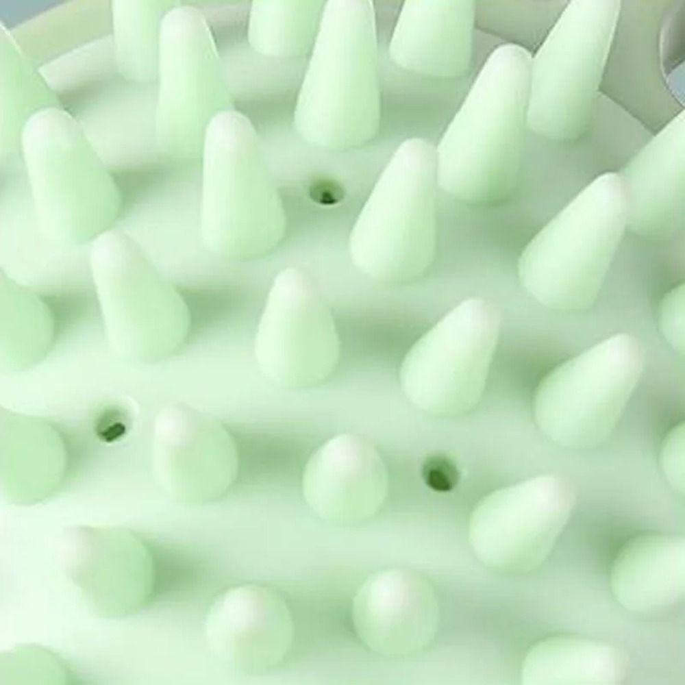 Comfortable Hair Washing Comb Pink Scalp Massage Brush Silicone Shampoo Brush  Bath SPA