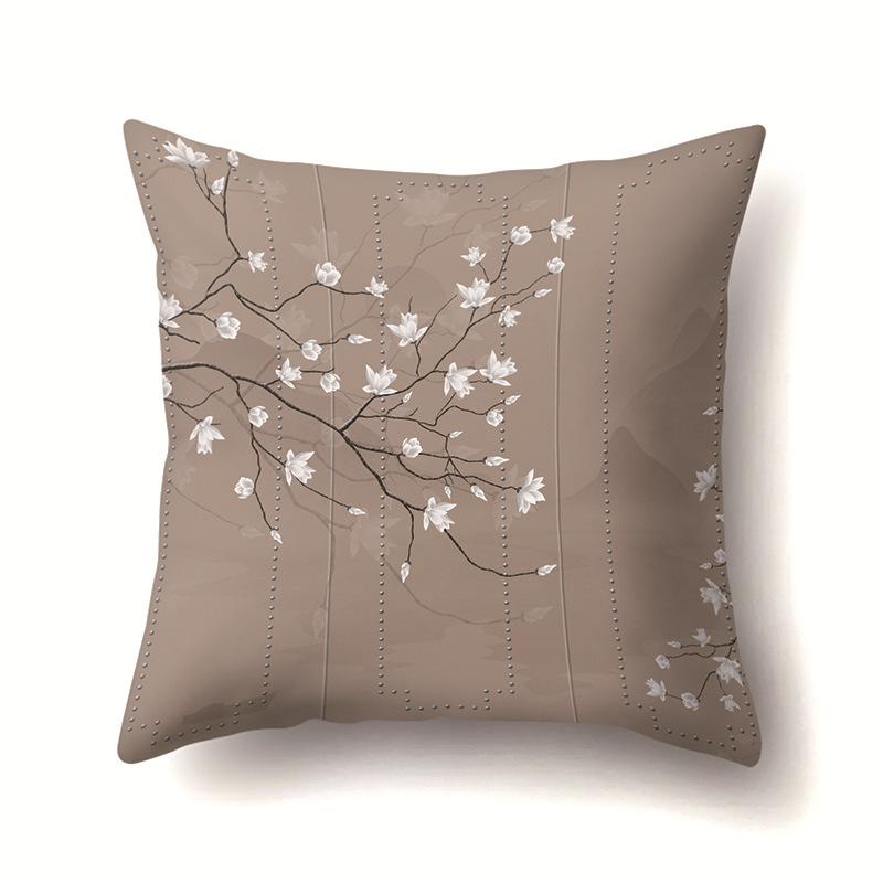 Geometric Branch Sofa Pillowcase Single-sided Office Cushion Cover Living Room Pillowcase Cycling Waist Pillowcase