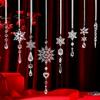 21pcs Acrylic Hanging Christmas Ornaments Transparent Christmas Decorations  Holiday Home Decor