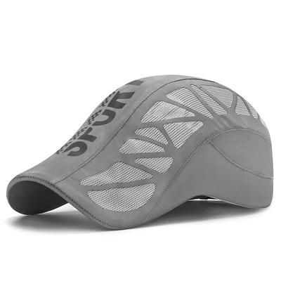 Men Sun Beret Hats Summer Cap Golf Driving Cabbie Hat Fashion Letter Beret Hat Casquette Baseball Cap Breathable Net Mesh Sunhat