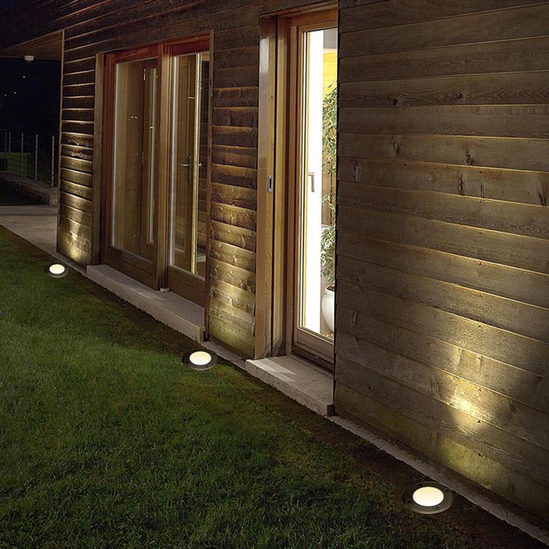 COB Anti-Glare Outdoor Recessed LED Ground Spotlight for Pathways and Courtyards