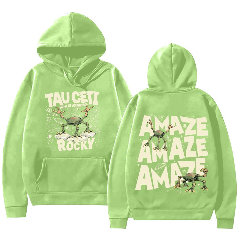 Project Hail Mary Hoodies Rocky Tau Ceti Home of Astrophage Cartoon Print Sweatshirts Sci Fi Lovers Gift High Street Tops Unisex Tops