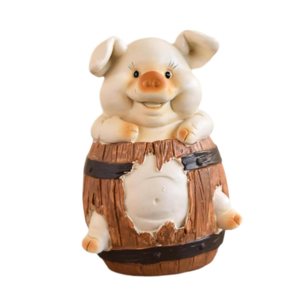 Cute Animal Coin Money Bank Polyresin Ornament Adults and Children Home Decor Cute Piggy Bank Saving Coin Box Pig Money Bank