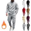 Autumn/Winter Men's New Arrivals: Men's Casual Fleece-Lined Thermal Zipper Sports Trousers Set
