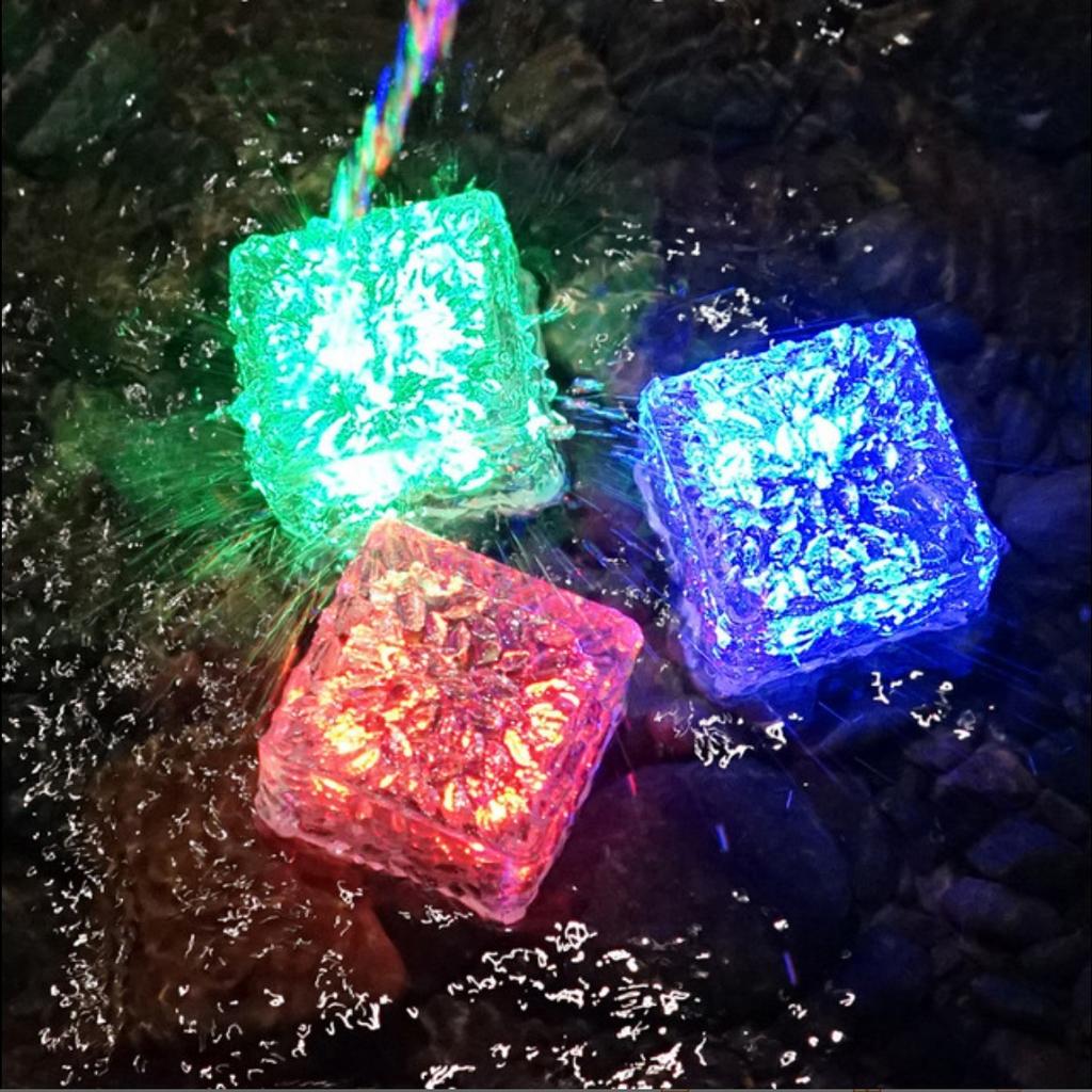 Solar Powered Outdoor Courtyard Landscape Lights Ice Brick Lamp Garden Decorative Atmosphere Square Waterproof Buried Lights