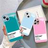 Pantone Candy Color Tempered Glass For Iphone 14 13 12 11 Pro Mini XS MAX 14Plus X XS XR Fundas