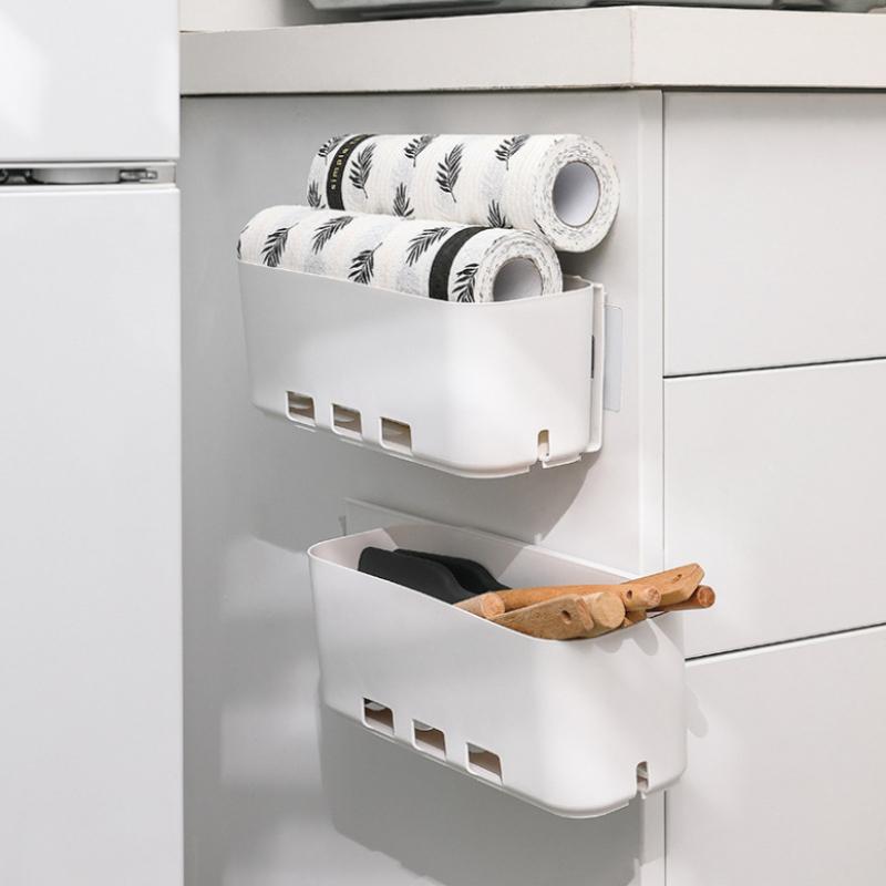 1Pc Multifunctional Kitchen Organize Punch Free Hanging Storage Holder Basket Drawer Shelf Removable Cookware Bathroom Household