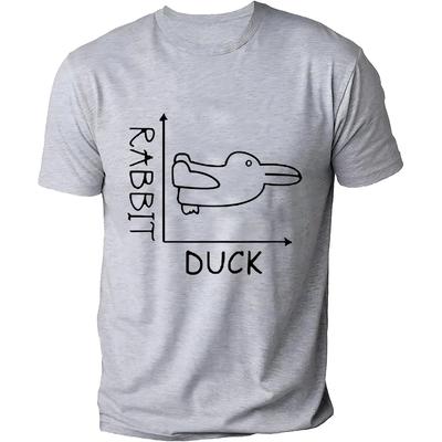 Ente Hase Lustiges Mathe T-Shirt Geburtstagsgeschenk für Männer Lustiges Erwachsenen-T-Shirt Männer Kurzarm T-Shirt Männer Lustiges Grafik-T-Shirt Tops