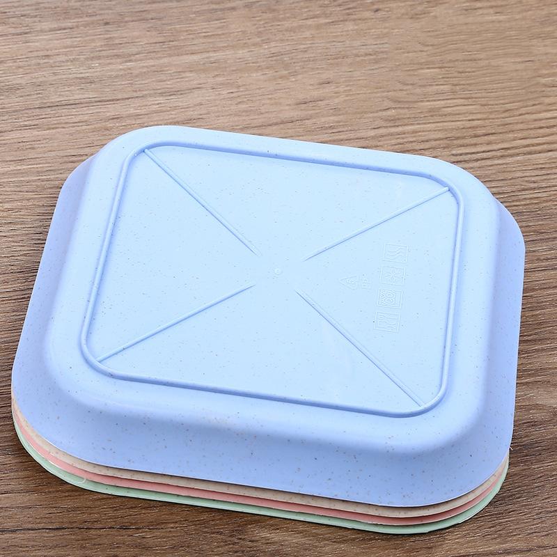 Wheat Straw Bone-spitting Plate Bone-spitting Plate Bone-spitting Square Dried Fruit Fruit Snack Plate Flavoring Plate