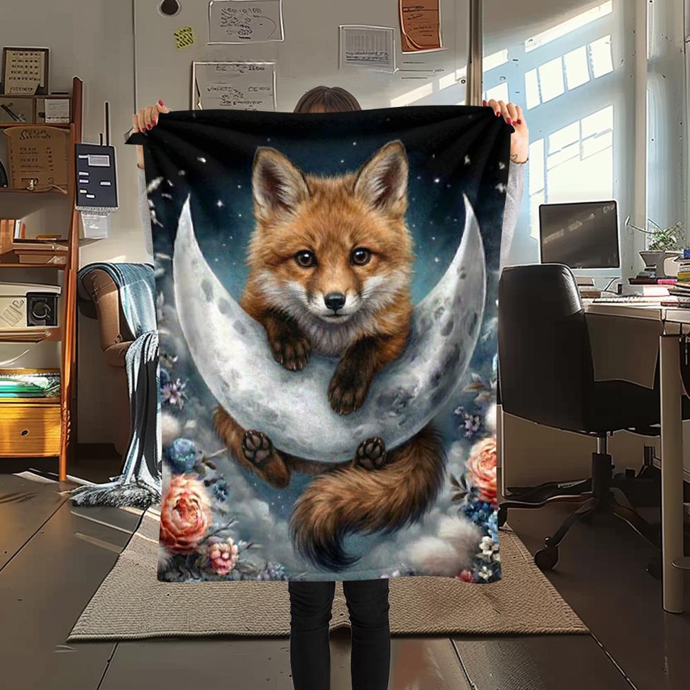 1Pc Cute Animal Print Flannel Blanket, High quality Comfortable for All Seasons, Home Decor, Warmth and Comfort, Perfect for Christmas Gifts 27