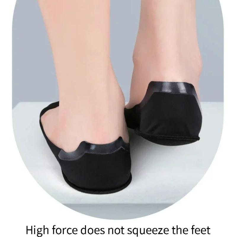 Damen Fersensporn Socken Bootsschuhe Einlegesohlen für Fußschmerzen Linderung Fußgewölbe Unterstützung Stoßdämpfend Rutschfest Gel Fersenpolster