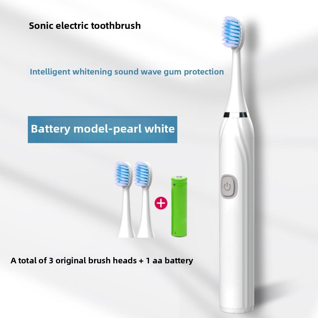 Household Soft Vibration-bristled Toothbrush, Tooth Flusher, Rechargeable Mechanized Sonic Adult Electric Toothbrush [1 brush head]