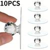 5/10pcs Round Self-Adhesive Push Pull Handles for Cabinet, Drawer,Wardrobes & Glass Door,Crystal Ball Design, Easy Installation