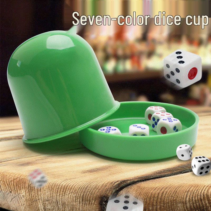 

KTV Bar Nightclub Thickened Plastic Dice Cup with Base Shaker Gray (without dice)