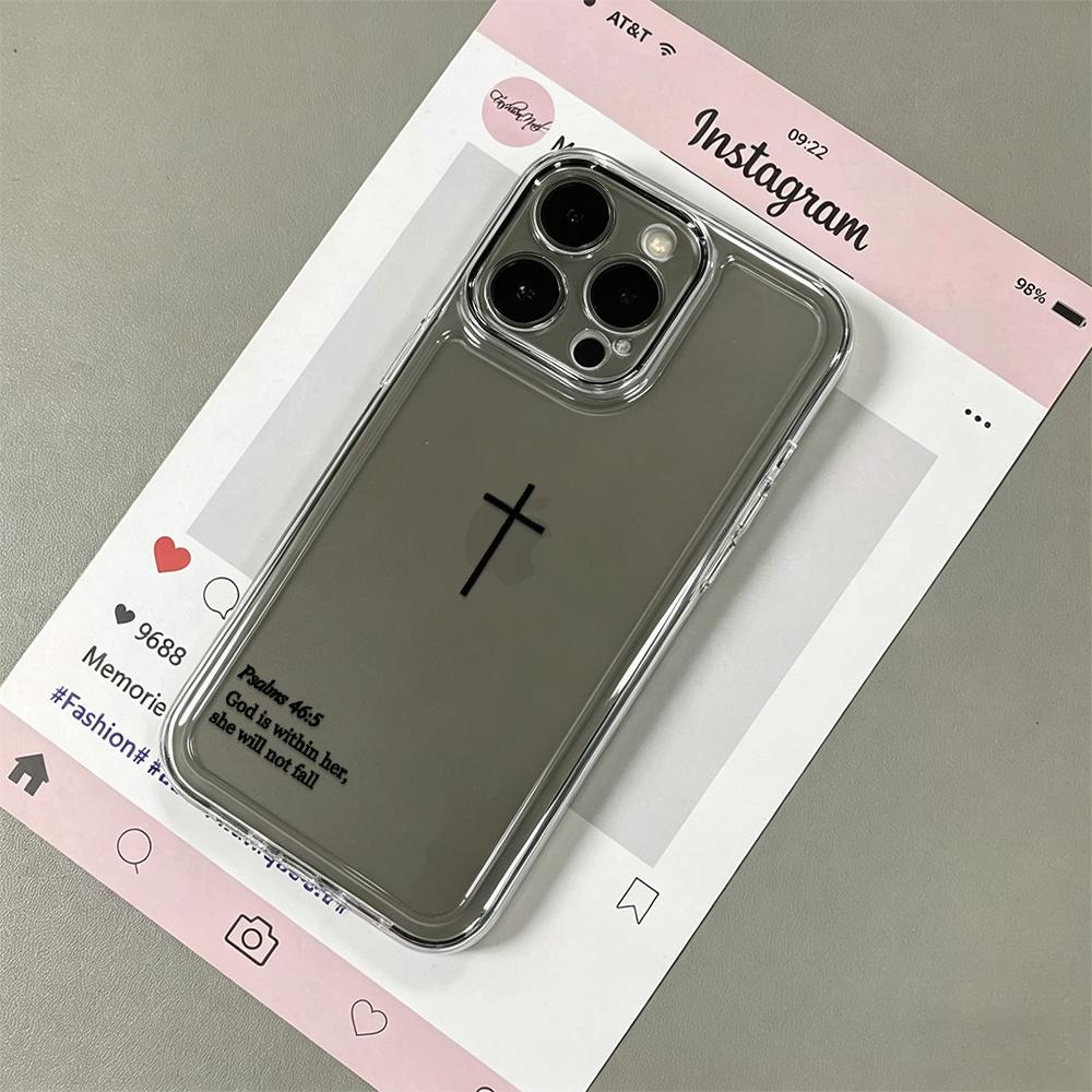 Scripture On The Cross Fashion Phone Case For Iphone 17 16E 15 11 12 14 13 Pro Max 16 Plus 17E Air Shockproof Cover Fundas