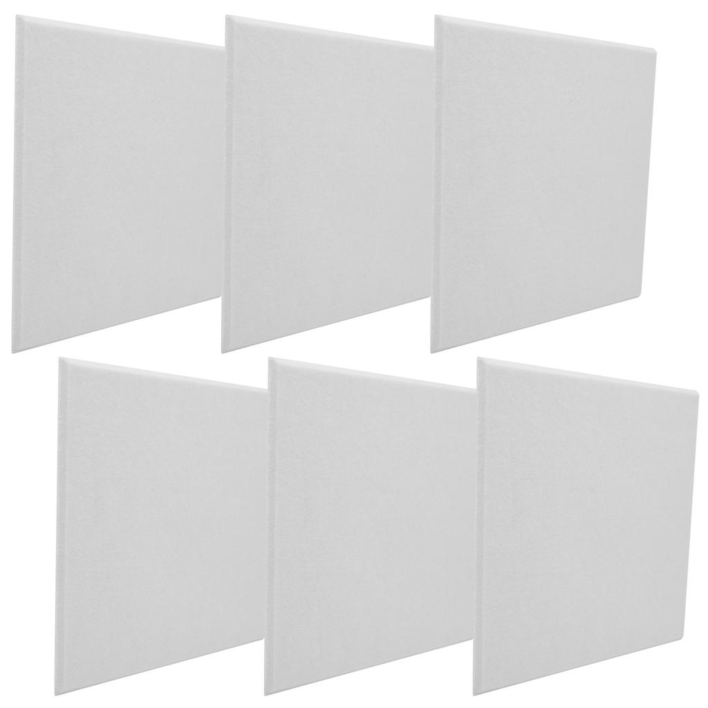 6Pcs SoundAbsorbing Board Acoustic Polyester Soundproof proof Silencer Panels(Gray )