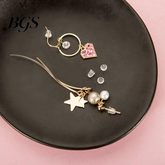 200 Pièces Remplacements DIY Doux Transparent Silicone Boucle d'Oreille Sécurité Dos Embrayage Bouchon