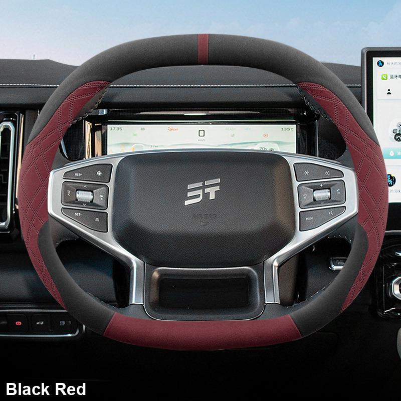 Wildleder Lenkradbezug Dekoration Griffwickel Für Chery Jetour shan hai T1 Geflochtene Lenkradzubehörteile