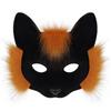 Half Face Foxes Mask Plastic Lightweight Comfortable Cosplay Costume Accessory For Halloween Party