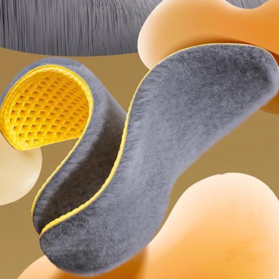 1 Pair Winter Shoe Insoles Moisture Absorbing Breathable Cushioned Memory Foam Insoles High Rebound Anti-Fatigue Thermal Insoles for Cold Weather