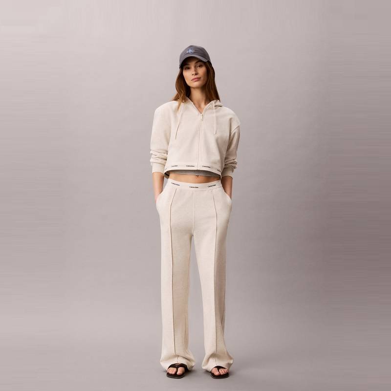 Calvin Klein Sporty Loose Fit Cotton Knit Wide Leg Pants Women bottoms 47G253G